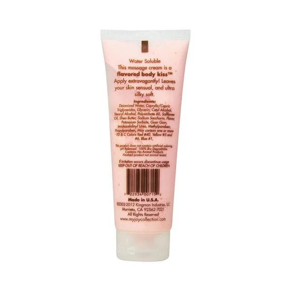 Flavored Body Kiss Massage Cream Strawberry 4 Fl Oz