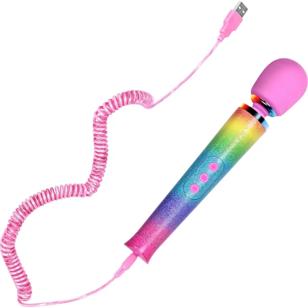Le Wand Petite All That Glimmers Special Edition Rechargeable Vibrating Body Massager - Rainbow Ombre
