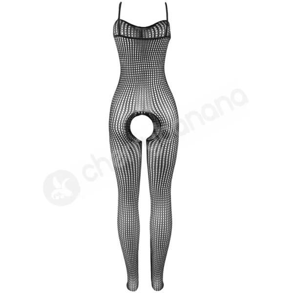 Cherry Banana Plus Size Black Circle Fishnet Crotchless Bodystocking