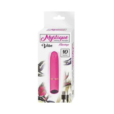 Bullets Discreet Nasstoys Mystique Vibe Rechargeable Silicone Bullet Vibrator Pink