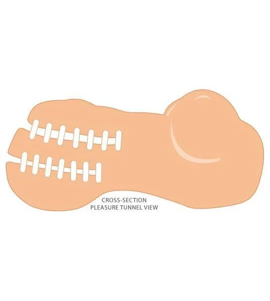 Cloud 9 Mini Body Dual Stroker Pleasure Pussy and  Ass - Light