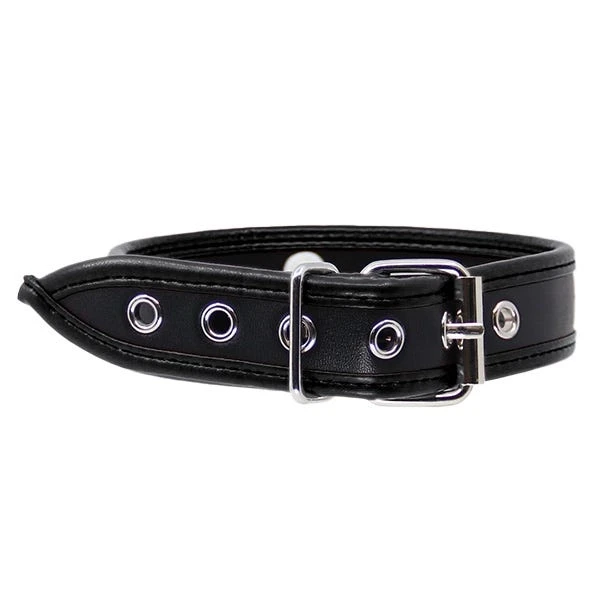 Love In Leather Padded Faux Leather Collar