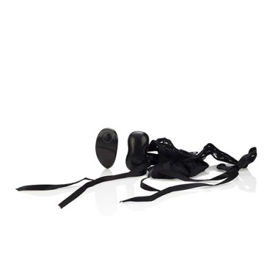 10 Function Little Black Panty Thong with Ties