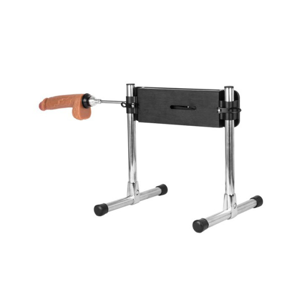 Bondara Hit Man Black Sex Machine with Realistic Dildo - 8 Inch