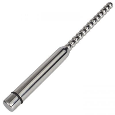 Torment Stainless Steel Beaded Vibrating Urethral Sound 16 5cm