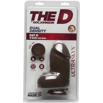 The D Fat D 6 Inch With Balls Ultraskyn Chocolate