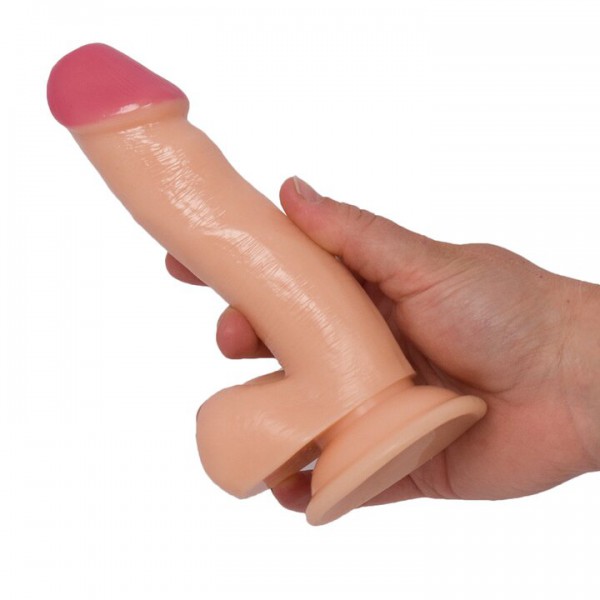 Joy Stick Light Tone Realistic Suction Dildo With Balls – 6 Inch — image 5 of 5