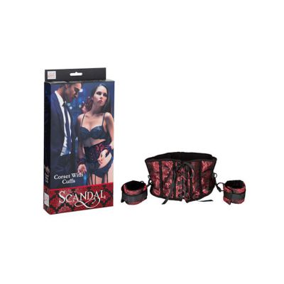 Scandal Corset With Cuffs Red O s