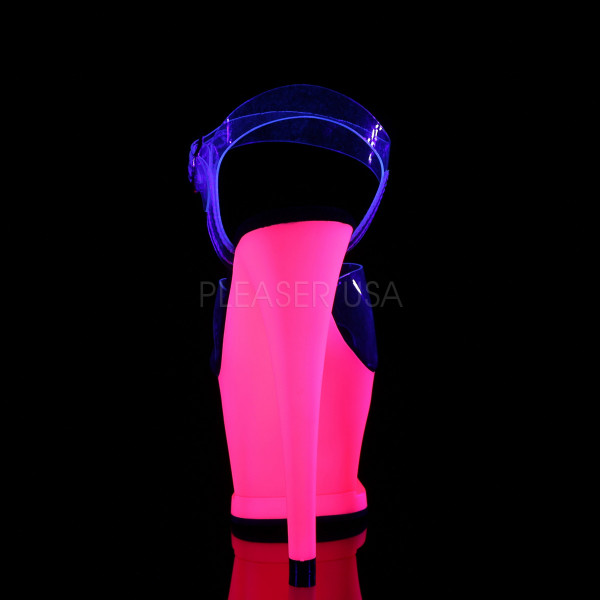 7 inches Heel, 2 3/4 inches Cut-Out PF UV Reactive Ankle Strap Sandal — image 8 of 8