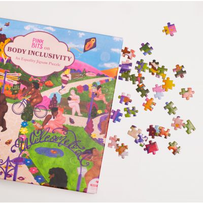 1000 Piece Equality Jigsaw Puzzle Pink Bits