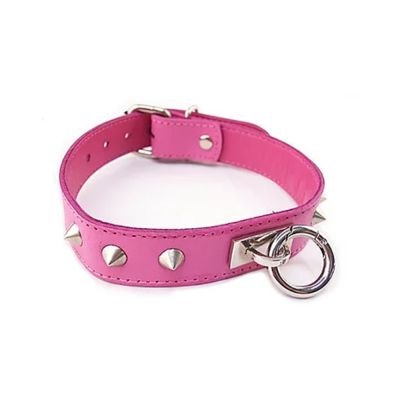 O ring Studded Thin Collar Purple