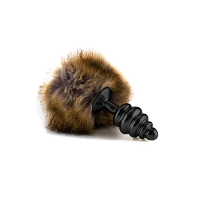 Extra Feel Bunny Tail Buttplug Black