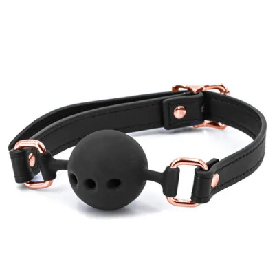 Black Rose Gold Couture Ball Gag
