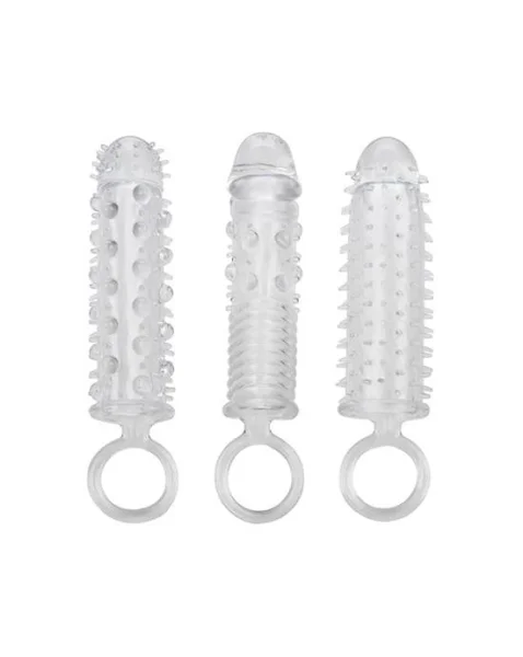3 Piece Textured Penis Extension Set