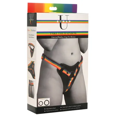 Strap U Take The Rainbow Strap On Harness