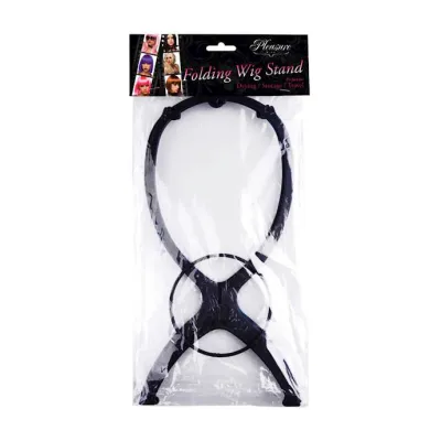 Folding Wig Stand Black