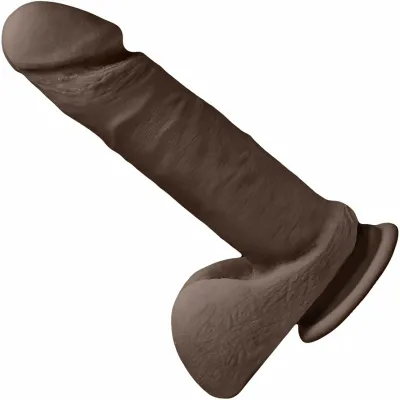 The D Perfect D 7 Suction Cup Dildo by Doc Johnson Chocolate