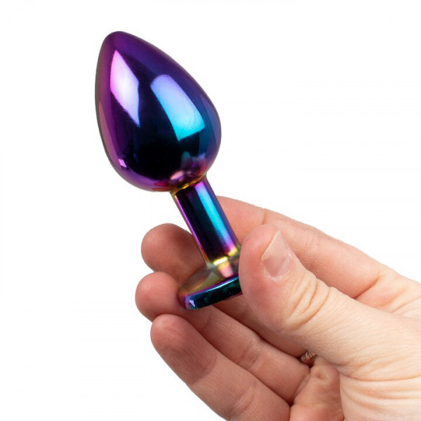 Bejewelled Rainbow Metal Jewelled Butt Plug – 3, 3.5 or 4 Inch — image 5 of 6