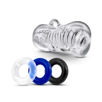 Quickie Kit Jerk Off Masturbator and Cock Ring Set