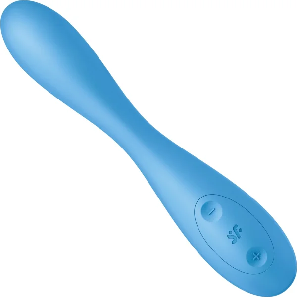 Satisfyer G-Spot Flex 4 Rechargeable Waterproof App Enabled 12-Function G-Spot Vibrator - Blue