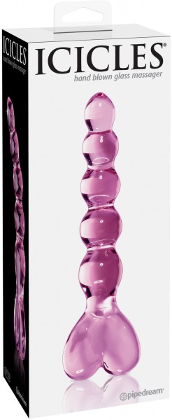 6" Glass Anal Beads
