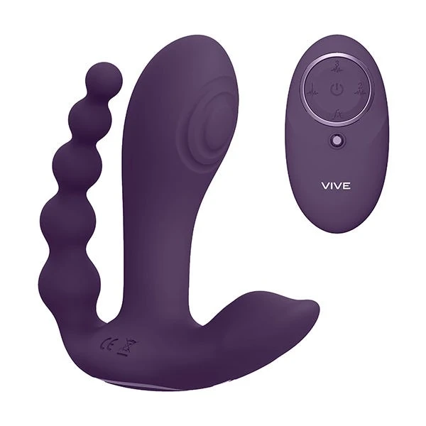 Vive Kata Pulse Wave Vibrating G-Spot Clitoral Beaded Anal Remoted Controlled Vibrator