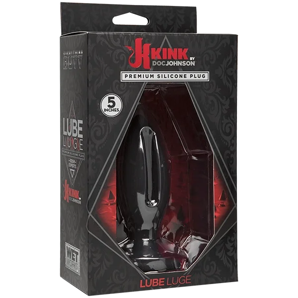 Kink Wet Works 5 inch Silicone Lube Luge Plug - Black