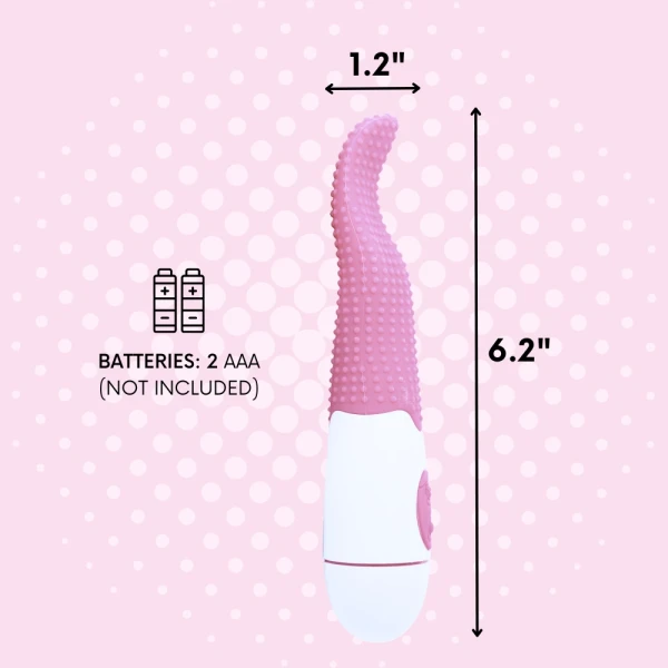 Flexible Tongue Vibrator with Nubs **Only 1 Per Order