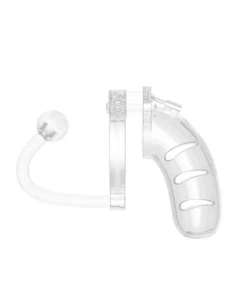 Model 11 - Chasity Cage With Plug - 4.5 Inch  - Clear - 4 Inch