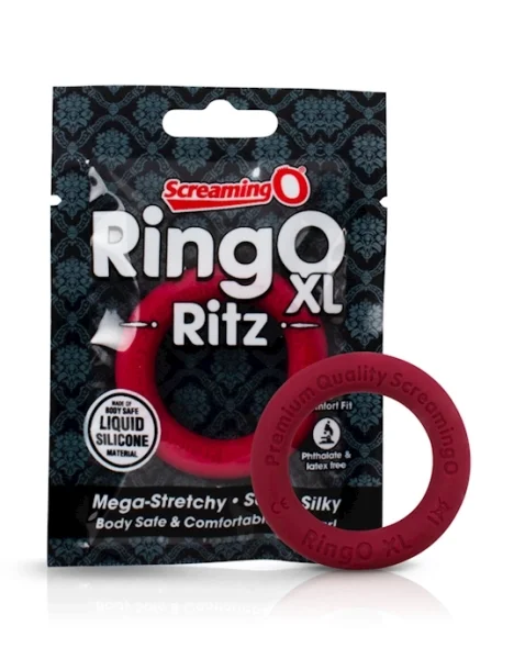 Ringo Ritz Xl Cock Ring - Red - Xl