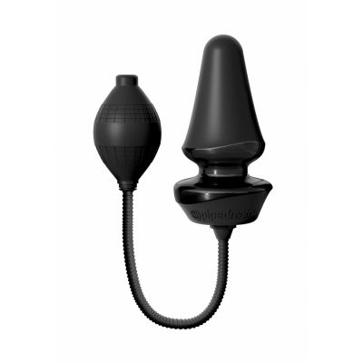 Inflatable Silicone Butt Plug Black Cat Tail Butt Plug