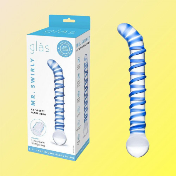 Mr.  Swirl 6.5" Glass Glass Dildo