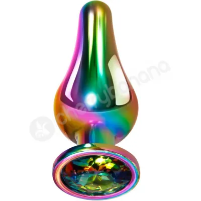 Evolved Rainbow Small 3 7 Metal Plug With Multi coloured Gem Base