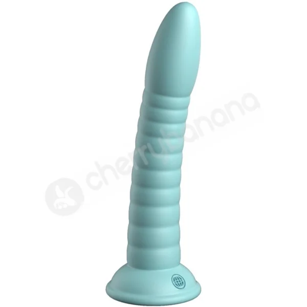 Dillio Platinum Wild Thing 7" Teal Silicone Dildo With Suction Cup Body Dock Compatible Base