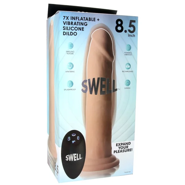 Swell Inflatable & Vibrating 8.5 Inch Dildo