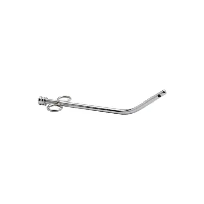 Kink Range Dual Ring Urethral Plug 6 Inch Silver