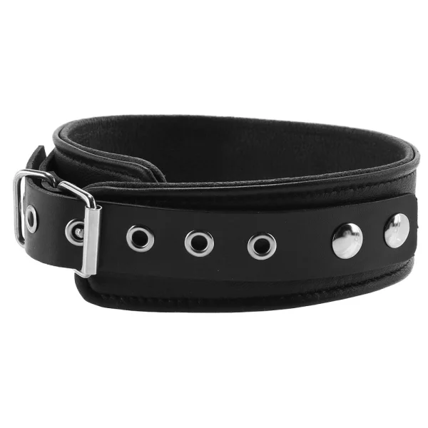 Rouge Garments Plain Black Leather Collar — image 5 of 7