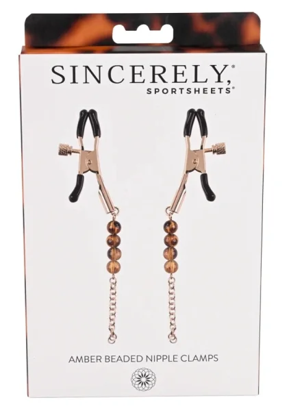 Sincerely Amber Beaded Nipple Clamps