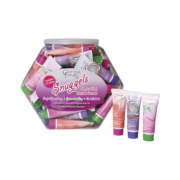 Snuggels Lubricating Shrink Cream 0.33oz Tubes (bowl Of 36 Assorted Flavors)