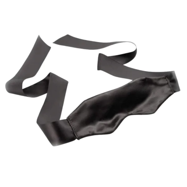 Black Satin Bondage Blindfold For Dom/Sub Play
