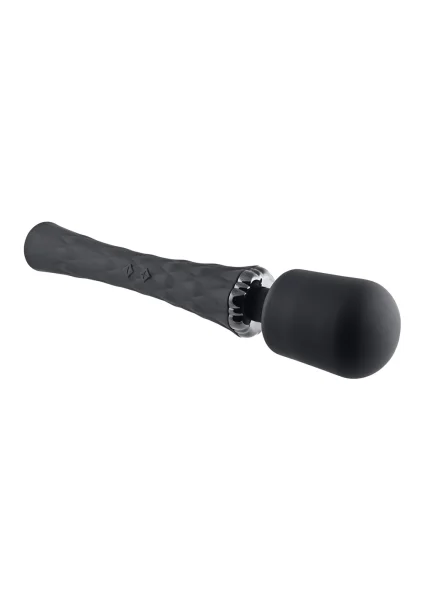 Playboy Pleasure Royal Rechargeable Silicone Vibrating Massage Wand - Black