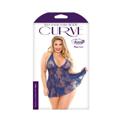Livie Lace Chemise And Gstring Navy3x 4x