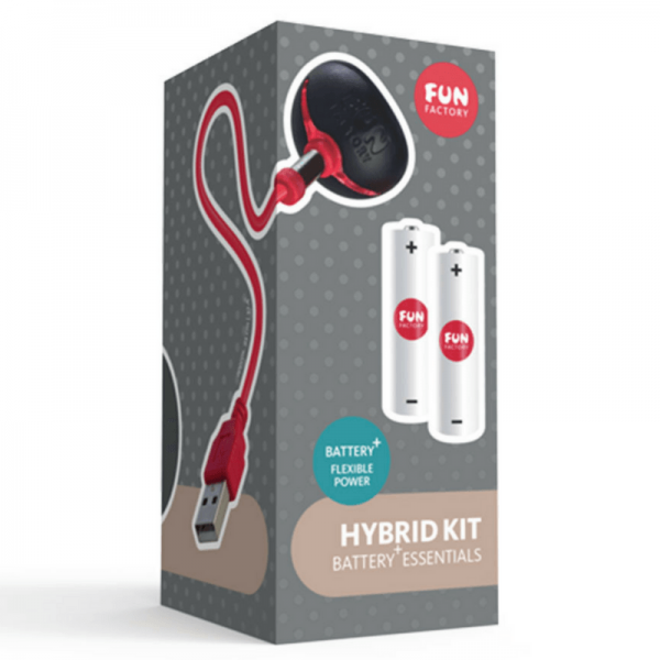 Fun Factory Battery+ Hybrid Kit - 2 AAA Rechargeable Batteries and Charging Cable