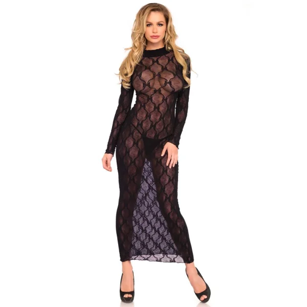 Leg Avenue Long Sleeved Long Dress UK 8 to 14 — image 4 of 4