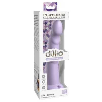 Dillio Platinum Slim Seven 7 Inch Dildo Purple