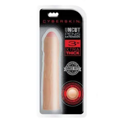Cyberskin 3 In Xtra Thick Uncut Transformer Penis Extension Light