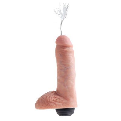 King Cock 8 Inch Squirting Dildo Flesh 8 Inch