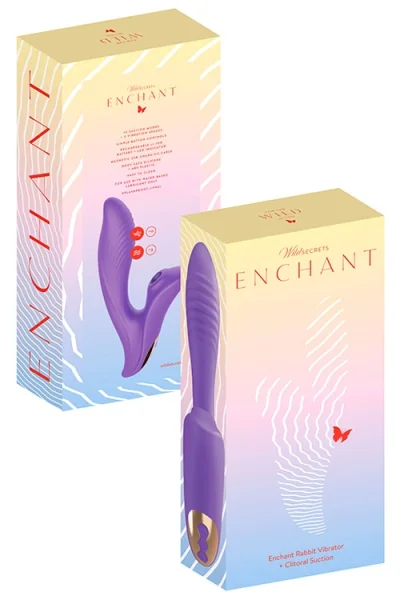 Wild Secrets Enchant 8" Rabbit Vibrator with Clitoral Suction
