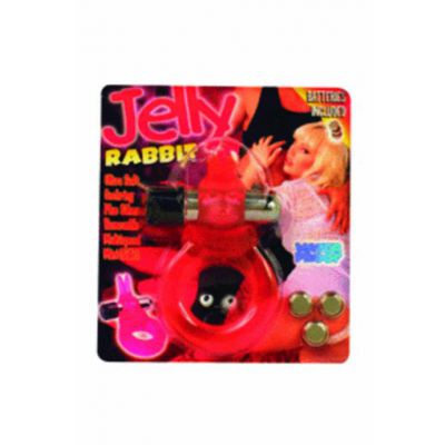 Jelly Rabbit Ultra Soft Cock Ring Red
