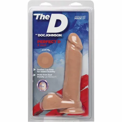 The D Perfect D 8 Suction Cup Dildo by Doc Johnson Vanilla